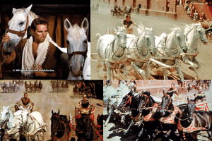 Los caballos de Ben Hur y la escena épica más famosa del cine